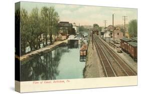 Canal, Bethlehem, Pennsylvania-null-Stretched Canvas