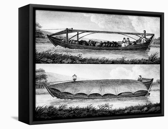 Canal Boat, 1796-Robert Fulton-Framed Stretched Canvas