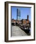 Canal Boat at Castlefield with the Beetham Tower in the Background, Manchester, England, UK-Richardson Peter-Framed Photographic Print