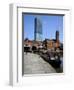 Canal Boat at Castlefield with the Beetham Tower in the Background, Manchester, England, UK-Richardson Peter-Framed Photographic Print