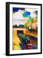 Canal Boat at Trent Lock-Mark Gordon-Framed Premium Giclee Print