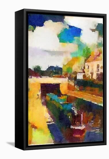Canal Boat at Trent Lock-Mark Gordon-Framed Stretched Canvas