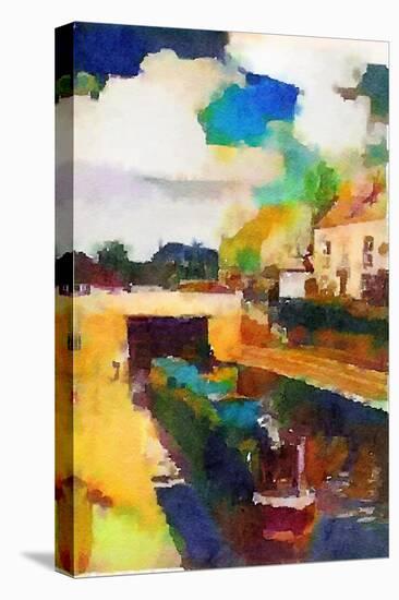 Canal Boat at Trent Lock-Mark Gordon-Stretched Canvas