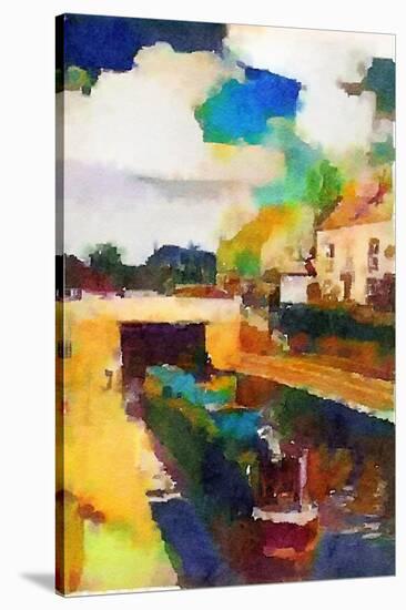 Canal Boat at Trent Lock-Mark Gordon-Stretched Canvas