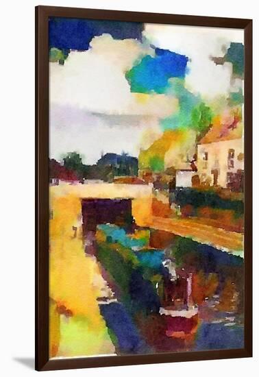 Canal Boat at Trent Lock-Mark Gordon-Framed Giclee Print