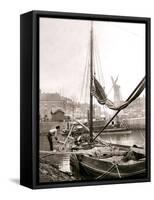 Canal Boat, Rotterdam, 1898-James Batkin-Framed Stretched Canvas