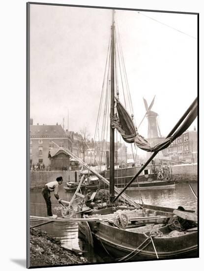 Canal Boat, Rotterdam, 1898-James Batkin-Mounted Photographic Print