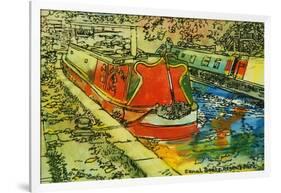 Canal Boats, Camden-Brenda Brin Booker-Framed Giclee Print