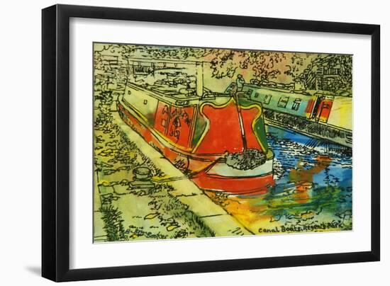 Canal Boats, Camden-Brenda Brin Booker-Framed Giclee Print