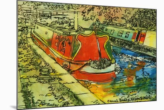 Canal Boats, Camden-Brenda Brin Booker-Mounted Premium Giclee Print