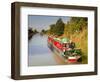 Canal Boats Idling their Way Down the Kennet and Avon Canal, Wiltshire, England, United Kingdom, Eu-Julian Elliott-Framed Photographic Print