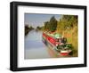 Canal Boats Idling their Way Down the Kennet and Avon Canal, Wiltshire, England, United Kingdom, Eu-Julian Elliott-Framed Photographic Print