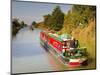 Canal Boats Idling their Way Down the Kennet and Avon Canal, Wiltshire, England, United Kingdom, Eu-Julian Elliott-Mounted Photographic Print