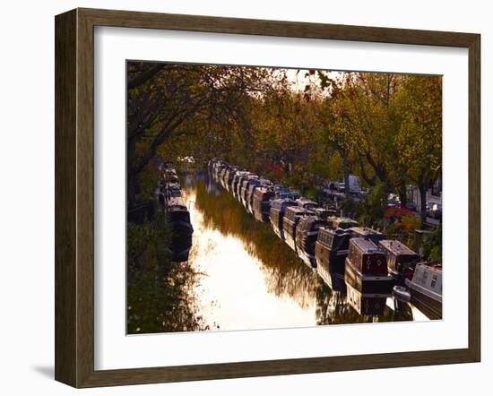 Canal Boats, Little Venice, London W9, England, United Kingdom, Europe-Mark Mawson-Framed Photographic Print