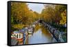 Canal Boats, Little Venice, London W9, England, United Kingdom, Europe-Mark Mawson-Framed Stretched Canvas