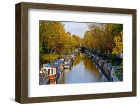 Canal Boats, Little Venice, London W9, England, United Kingdom, Europe-Mark Mawson-Framed Photographic Print