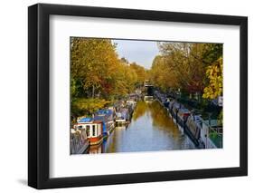 Canal Boats, Little Venice, London W9, England, United Kingdom, Europe-Mark Mawson-Framed Photographic Print