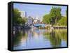 Canal Boats, Little Venice, Maida Vale, London, England-Jane Sweeney-Framed Stretched Canvas