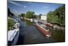 Canal Boats on the River Ouse, Ely, Cambridgeshire, England-null-Mounted Photographic Print