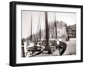 Canal Boats, Rotterdam, 1898-James Batkin-Framed Photographic Print