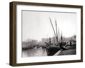 Canal Boats, Rotterdam, 1898-James Batkin-Framed Photographic Print