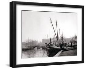 Canal Boats, Rotterdam, 1898-James Batkin-Framed Photographic Print