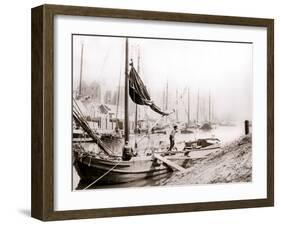 Canal Boats, Rotterdam, 1898-James Batkin-Framed Photographic Print