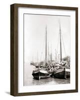 Canal Boats, Rotterdam, 1898-James Batkin-Framed Photographic Print