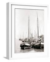 Canal Boats, Rotterdam, 1898-James Batkin-Framed Photographic Print