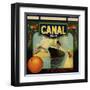 Canal Brand - Rialto, California - Citrus Crate Label-Lantern Press-Framed Art Print