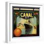 Canal Brand - Rialto, California - Citrus Crate Label-Lantern Press-Framed Art Print