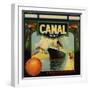 Canal Brand - Rialto, California - Citrus Crate Label-Lantern Press-Framed Art Print