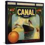 Canal Brand - Rialto, California - Citrus Crate Label-Lantern Press-Stretched Canvas