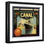 Canal Brand - Rialto, California - Citrus Crate Label-Lantern Press-Framed Art Print