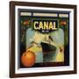 Canal Brand - Rialto, California - Citrus Crate Label-Lantern Press-Framed Art Print