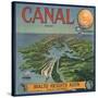 Canal Brand - Rialto, California - Citrus Crate Label-Lantern Press-Stretched Canvas