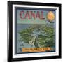 Canal Brand - Rialto, California - Citrus Crate Label-Lantern Press-Framed Art Print