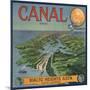 Canal Brand - Rialto, California - Citrus Crate Label-Lantern Press-Mounted Art Print