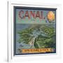 Canal Brand - Rialto, California - Citrus Crate Label-Lantern Press-Framed Art Print