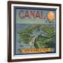 Canal Brand - Rialto, California - Citrus Crate Label-Lantern Press-Framed Art Print