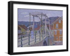 Canal Bridge, Flekkefjord-Harold Gilman-Framed Giclee Print