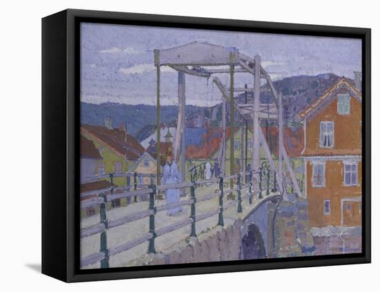 Canal Bridge, Flekkefjord-Harold Gilman-Framed Stretched Canvas