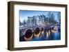 Canal Crossroads At Keizersgracht, Amsterdam, Netherlands-Francesco Riccardo Iacomino-Framed Photographic Print