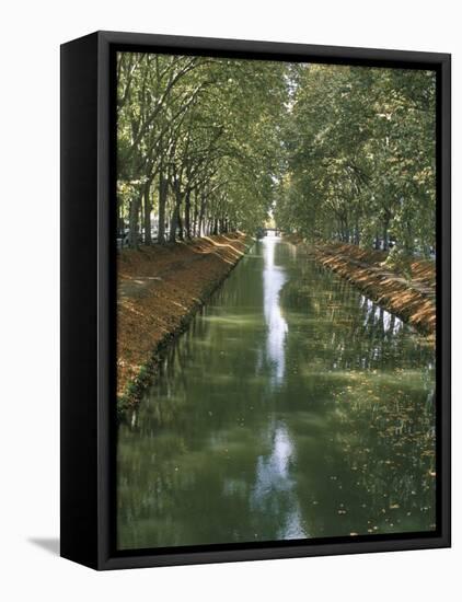 Canal De Brienne, Town of Toulouse, Haute Garonne, Midi-Pyrenees, France-null-Framed Stretched Canvas