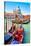 Canal Gondolas & Church Venice-null-Stretched Canvas