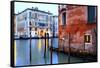 Canal Grande, a View near the Accademia Bridge.-Stefano Amantini-Framed Stretched Canvas