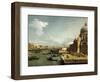Canal Grande and the church Sta. Maria Salute in Venice.-Canaletto-Framed Giclee Print