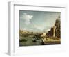 Canal Grande and the church Sta. Maria Salute in Venice.-Canaletto-Framed Giclee Print
