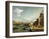 Canal Grande and the church Sta. Maria Salute in Venice.-Canaletto-Framed Giclee Print