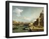 Canal Grande and the church Sta. Maria Salute in Venice.-Canaletto-Framed Giclee Print